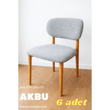 Akbu Sandalye Kılıfı , 6lı Paket , Yüksek Kalite Bohem Model , Lastikli , Mutfak Sandalye Örtüsü