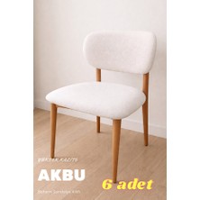 Akbu Sandalye Kılıfı , 6lı Paket , Yüksek Kalite Bohem Model , Lastikli , Mutfak Sandalye Örtüsü