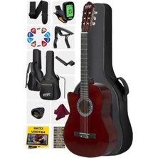 Esranın Dünyası Klasik Gitar 4/4 Kesik Kasa, Sap Ayarlı - Çanta, Tuner, Askı ve Ekipman Dahil