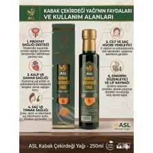 ASL Kabak Çekirdeği Yağı 250 ml | %100 Soğuk Sıkım | Pumpkin Seed Oil | Katkısız | Cam Şişe |İçilebilir.