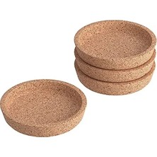 Esranın Dünyası 4 Adet Mantar Bardak Altlığı, 9 cm Çapında, Şık Tasarım