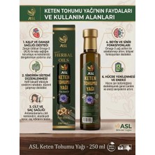 ASL Keten Tohumu Yağı 250 ML | %100 Soğuk Sıkım | Flax Seed Oil | Katkısız | Cam Şişe | içilebilir