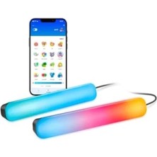 Esranın Dünyası Renk Değiştiren Işık Barı - Siyah (30 Cm) - Wi-Fi Kontrol ve Uygulama Desteği