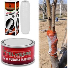 Nuvvo Telvesse Aşı Bandı + Aşı Macunu 2'li Set Ağaç Budama Aşılama Macunu Bant Seti Aşılama Aleti