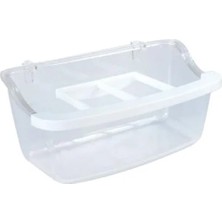 Esranın Dünyası 10 cm Izgaralı Şeffaf Kuş Yemliği - 36 Adet