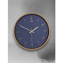 Esranın Dünyası Sessiz Akar Duvar Saati - 30 Cm, Siyah Kadran