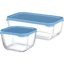 Esranın Dünyası Mavi Kapaklı Saklama Takımı - 3 Adet, Farklı Boyutlar