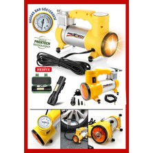 Taşınabilir 12V Oto Lastik Şişirme Pompası, Metal Gövde, Kompresör Seti