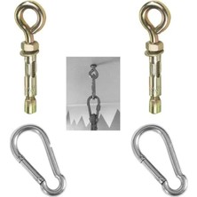 Esranın Dünyası 2'li Salıncak Hamak Seti, Tavan Asma Aparatı ve Kanca