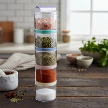 Esranın Dünyası 5'li Renkli Baharatlık Seti - Akrilik Tasarım