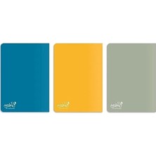 Esranın Dünyası A4 Çizgili Karton Kapaklı Defter - 3'lü Paket, Mavi, Gri, Sarı