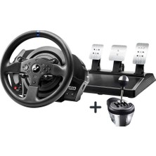 Thrustmaster T300RS Gt 1080° Dönüş Açılı (Pc-Ps) Uyumlu Pedal ve Direksiyon Seti + Uyumlu Shifter (Vites) TH8A USB 7+1