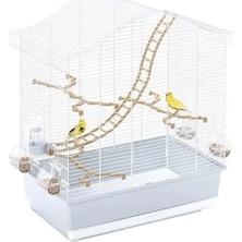 Esranın Dünyası Kuş Kafesi - Mavi/beyaz Renk Seçeneği (67X42,5X58,5 Cm)