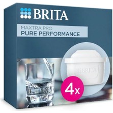 BRITA MAXTRA PRO Pure Performance Yedek Su Arıtma Filtresi, 4’lü