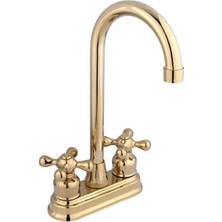 Esranın Dünyası Cilalı Pirinç Bar Musluğu, 10,64 cm Ağız Erişimi