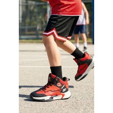 In Step Garnett Profesyonel Görünümlü Çocuk Kırmızı Basketbol Ayakkabısı - Yüksek Taban Konforlu Model