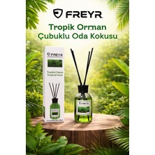 Freyr Oda ve Oto Kokusu Tropik Orman Premium Seti - 500 ML Yedek Dolum Likiti + 100ml Çubuklu  + 8ml Araç Kokusu