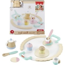 Esranın Dünyası Ahşap Çay Seti - 12 Parça Eğlenceli Oyun Seti