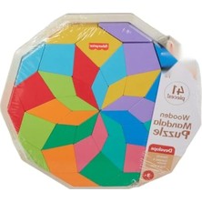 Esranın Dünyası Ahşap Mandala Yapboz Seti - 40 Parça Geometrik Şekil