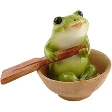 Esranın Dünyası Minyatür Peri Bahçesi Için Kurbağa Kürek Teknesi Heykelciği