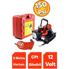 Çift Pistonlu 12V Hava Kompresörü, Teker ve Lastik Şişirme Aracı