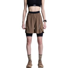 X-bionic Corefusion Run Perform Shorts Kadın Kahverengi Koşu Şortu