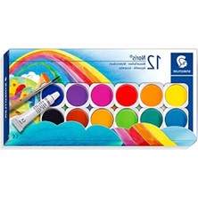 Esranın Dünyası 12'li Sulu Boya Seti ve Fırça - Opak Beyaz Tüp ile Tamamlayıcı