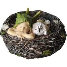 Esranın Dünyası Uyuyan Peri Baykuş Yuva Heykeli, 6.35 cm Yükseklik