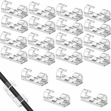 Esranın Dünyası 40 Adet Kablo Sabitleyici Klipsler, Yapışkanlı ve Kullanışlı