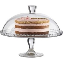 Esranın Dünyası Ayaklı ve Kapaklı Cam Servis Tabağı