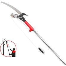 Nuvvo Workpro Teleskobik Dal Budama Testeresi ve Makas Seti, 2 In 1, 170-273CM Uzunluk, 30CM Testere Palası, 25MM Kesim Kapasitesi, Alüminyum Sap