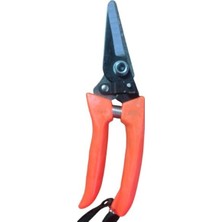 Nuvvo Metal Dar Ağız Bağ Makası, Turuncu Plastik Saplı, Bahçe ve Bağ Budama Için