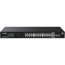 Binbir Göz Bilgisayar Tenda TEG2228P-24-410W 24 Port Poe 10/100/1000 2 x Sfp 410W Yonetılebılır Desktop Swıtch