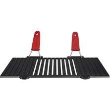 Esranın Dünyası Döküm Mangal Izgarası, Çift Silikon Kulplu, 40 x 25 cm