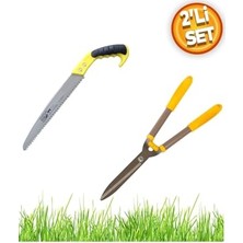 Nuvvo Depolife Bahçe Çim Cit Makası Ağaç Dal Kesme Budama Testere Seti Ahşap Kesme Testeresi 2 Parça Set