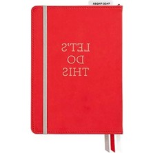 Esranın Dünyası Kırmızı Suni Deri Noktalı Günlük, 240 Sayfa