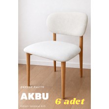 Akbu Sandalye Kılıfı , 6lı Paket , Yüksek Kalite Bohem Model , Lastikli , Mutfak Sandalye Örtüsü