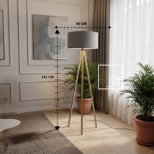 İki Yedi Konsept Morales Lambader Ruhunu Aydınlat Gri Kumaş Şapka Tripod Ayaklı Lamba Modeli Salon Ofis Ev Hediyelik