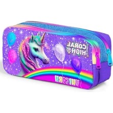 Esranın Dünyası Iki Bölmeli Fermuarlı Kalem Çantası - Pvc Kumaş