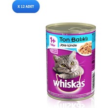 Whiskas Ton Balıklı Konserve Yetişkin Kedi Maması 400 gr x 12 Ekonomik İstiridye Lezzeti