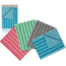 Esranın Dünyası Ekonomik Pakette Mikrofiber Temizlik Bezi, 4’lü Set, Yağ & Kir Sökücü