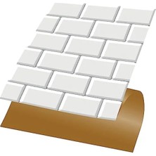 Esranın Dünyası Kendinden Yapışkanlı Metro Karo Desenli Pvc Karo, 30X30 cm