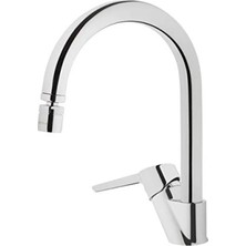 Esranın Dünyası 360° Dönebilen Krom Tezgah Üstü Eviye Bataryası, Süzgeçli Perlatör