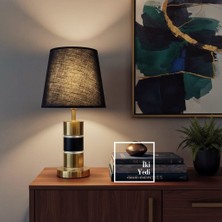 İki Yedi Konsept Tizpon Çekirdek Katman Abajur Modern Siyah Gold Masa Lambası Salon Yatak Odası Aydınlatma Hediyelik