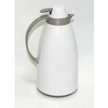 Nishev.com Evini Sev Cam Iç Hazneli Vakumlu Termos 1.0 Litre - Sıcak ve Soğuk Tutucu Beyaz