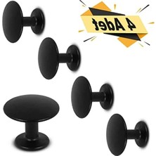 Esranın Dünyası Siyah Metal Daire Kulp Seti - 4 Adet, Çekmece ve Dolaplar Için