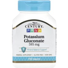 21ST Century Potassium Gluconate Mineral Balance Support 595 Mg 110 Tablets
