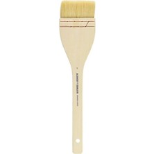 Esranın Dünyası 3" Geniş Düz Ahşap Saplı Fırça - Beyaz