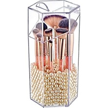 Esranın Dünyası Akrilik Kapaklı Fırça Düzenleyici ve Makyaj Organizeri