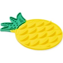 Esranın Dünyası Yavru Köpekler Için Sarı Ananas Şeklinde Silikon Yaş Mama Oyuncağı, 20X20CM